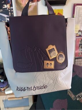 Disney Two-Tone Kiss The Bride Backpack Purse - Purple & Cream